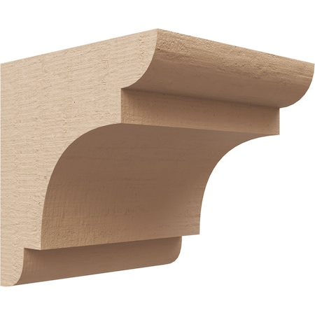 Ekena Millwork 4"W x 4"D x 4"H Wide New Brighton Rough Cedar Woodgrain TimberThane Corbel, Primed Tan CORUR04X04X04NEBRCPR